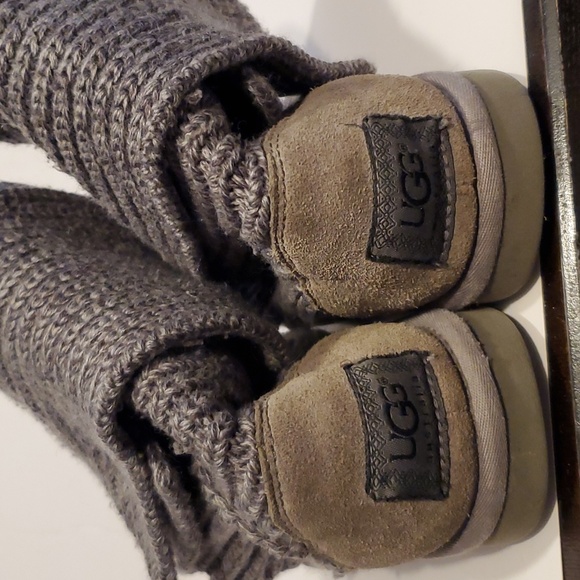 UGG Cardy Knit Boots Gray Size 6 - Picture 5 of 12